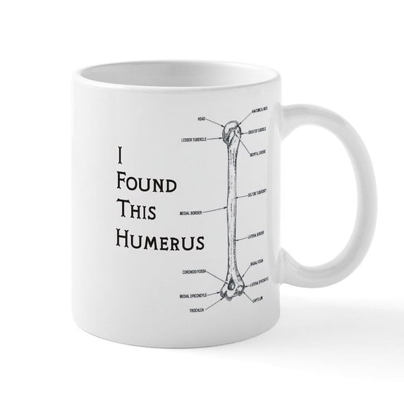 CafePress - I Find This Humerus Mug - 11 oz Ceramic Mug - Novelty Coffee Tea Cup