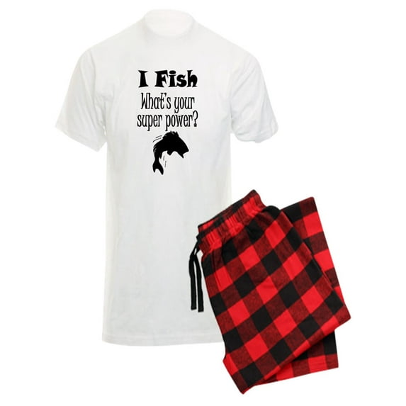 CafePress - I Fish What'S Your Super Power? Pajamas - Men's Light Pajamas