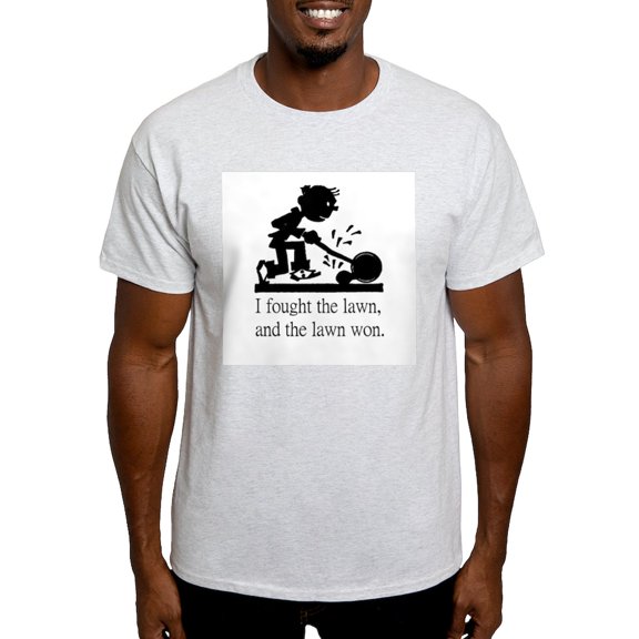 CafePress - I Fought The Lawn Light T Shirt - Men's Classic Graphic T-Shirt
