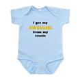 thumbnail image 1 of CafePress - I Get My Awesome From My Cousin Body Suit - Baby Light Bodysuit, Size Newborn - 24 Months, 1 of 4