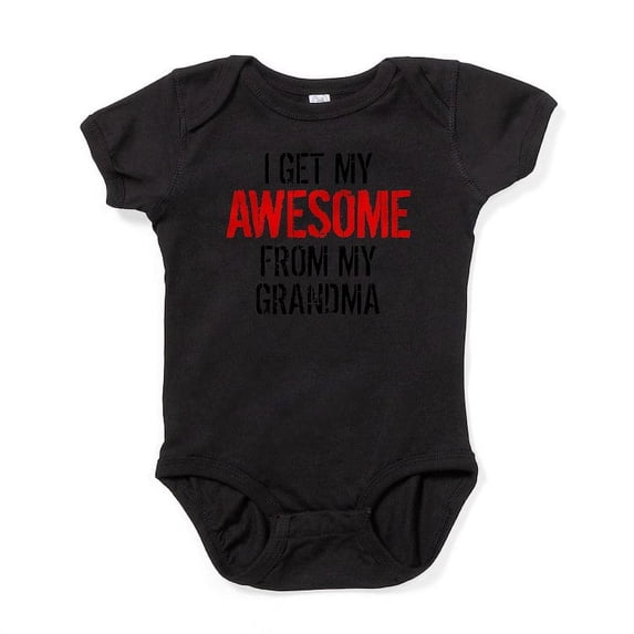 CafePress - I Get My Awesome From My Grandma Body Suit - Cute Infant Bodysuit Baby Romper - Size Newborn - 24 Months