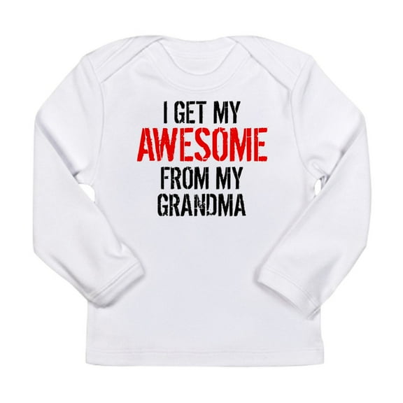 CafePress - I Get My Awesome From My Grandma Long Sleeve T Shi - Long Sleeve Infant T-Shirt