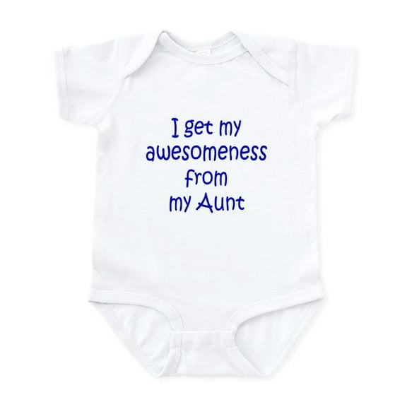 CafePress - I Get My Awesomeness From My Aunt Body Suit - Baby Light Bodysuit, Size Newborn - 24 Months