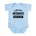 thumbnail image 1 of CafePress - I Get My Awesomeness From My Aunt Body Suit - Baby Light Bodysuit, Size Newborn - 24 Months, 1 of 4