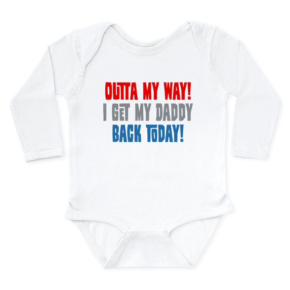 CafePress - I Get My Daddy Back Today Body Suit - Long Sleeve Cotton Baby Bodysuit
