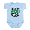 thumbnail image 1 of CafePress - I Get My Muscles From My Grandpa Body Suit - Baby Light Bodysuit, Size Newborn - 24 Months, 1 of 4