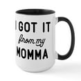 thumbnail image 1 of CafePress - I Got It From My Momma Large Mug - 15 oz Ceramic Large White Novelty Mug, 1 of 4