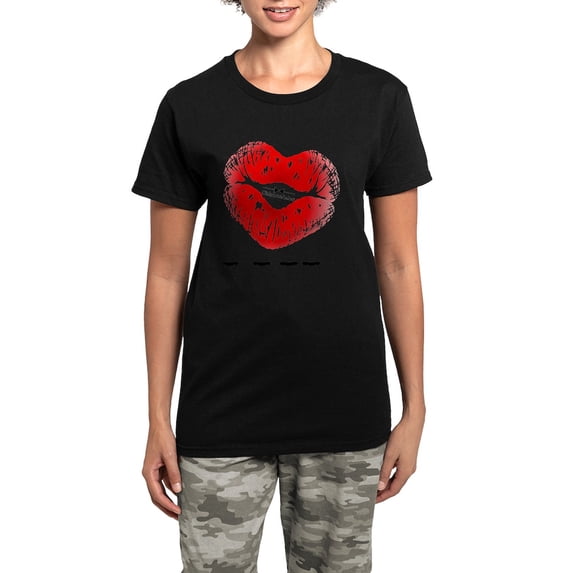 CafePress - I_HEART_BILLY Women's Dark Pajamas - Women's Short Sleeve Print T-Shirt and Pants Dark Cotton Pajama Set