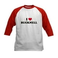 thumbnail image 1 of CafePress - I HEART BUCKNELL Kids Baseball Jersey - Kids Cotton Baseball Jersey, 3/4 Sleeve Shirt, 1 of 4