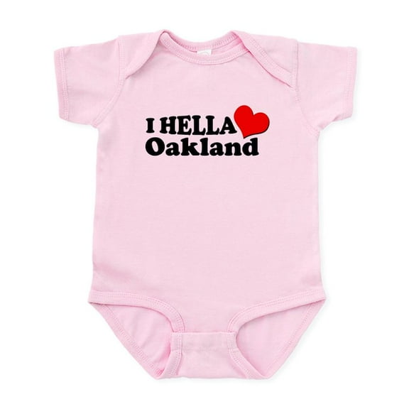 CafePress - I HELLA LOVE / HEART OAKLAND Infant Bodysuit - Baby Light Bodysuit, Size Newborn - 24 Months