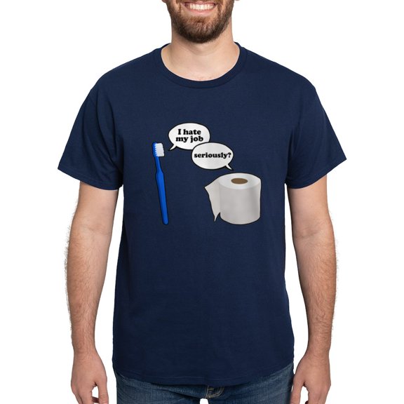 CafePress - I Hate My Job Dark T Shirt - Men's Classic Graphic Cotton T-Shirt