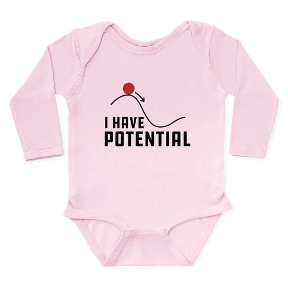 CafePress - I Have Potential Long Sleeve Infant Bodysuit - Long Sleeve Cotton Baby Bodysuit