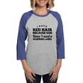 thumbnail image 1 of CafePress - I Have Red Hair Because God Knew I Need A Warning - Womens Baseball Tee, 1 of 4