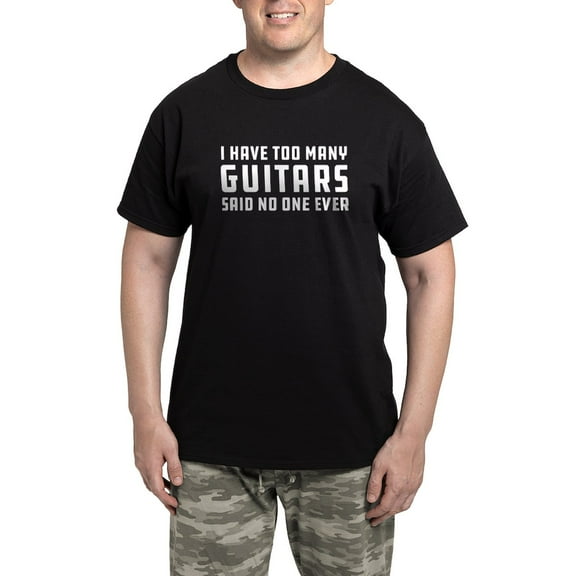 CafePress - I Have Too Many Guitars Men's Dark Pajamas - Men's Dark Loose Fit Cotton Pajama Set
