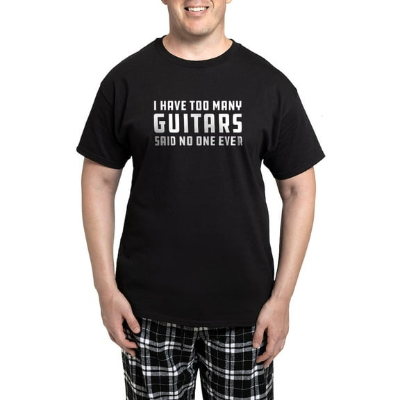 CafePress - I Have Too Many Guitars Men's Dark Pajamas - Men's Dark Loose Fit Cotton Pajama Set