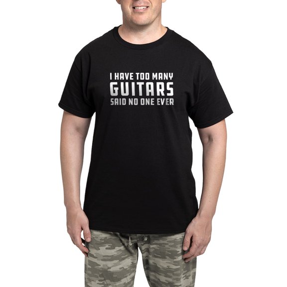 CafePress - I Have Too Many Guitars Men's Dark Pajamas - Men's Dark Loose Fit Cotton Pajama Set