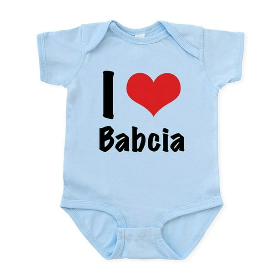 CafePress - I 'Heart' Babcia Bodysuit - Baby Light Bodysuit, Size Newborn - 24 Months