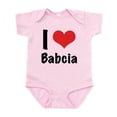 thumbnail image 1 of CafePress - I 'Heart' Babcia Bodysuit - Baby Light Bodysuit, Size Newborn - 24 Months, 1 of 4