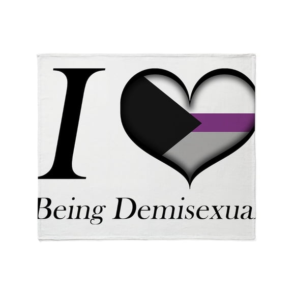 CafePress - I Heart Being Demisexual Design Pride Flag Colored - Soft Fleece Throw Blanket, 50"x60" for All Ages