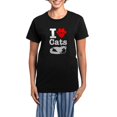 thumbnail image 1 of CafePress - I Heart Cats Women's Dark Pajamas - Women's Short Sleeve Print T-Shirt and Pants Dark Cotton Pajama Set, 1 of 7