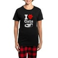 thumbnail image 1 of CafePress - I Heart Cats Women's Dark Pajamas - Women's Short Sleeve Print T-Shirt and Pants Dark Cotton Pajama Set, 1 of 7
