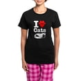 thumbnail image 1 of CafePress - I Heart Cats Women's Dark Pajamas - Women's Short Sleeve Print T-Shirt and Pants Dark Cotton Pajama Set, 1 of 7