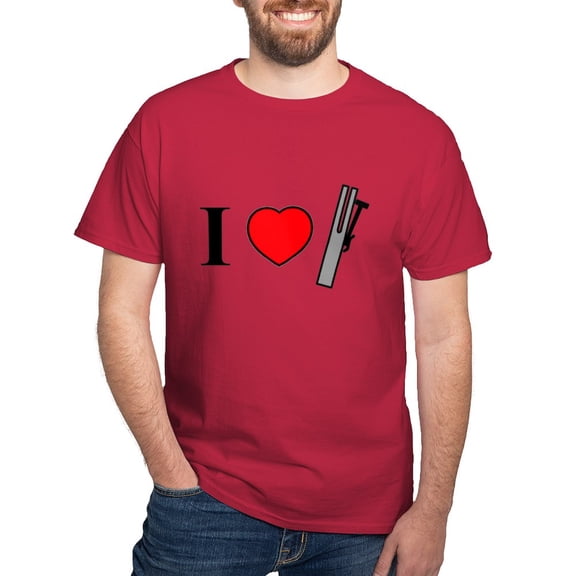 CafePress - I Heart Chimes Horizontal Dark T Shirt - Men's Classic Graphic Cotton T-Shirt