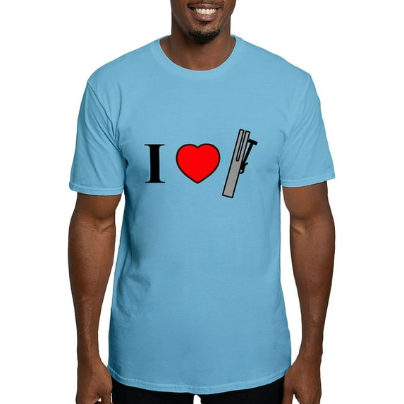 CafePress - I Heart Chimes Horizontal Fitted T Shirt - Fitted T-Shirt, Vintage Fit Soft Cotton Tee