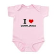 thumbnail image 1 of CafePress - I (Heart) Compliance Infant Bodysuit - Baby Light Bodysuit, Size Newborn - 24 Months, 1 of 4