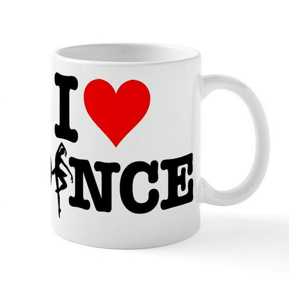 CafePress - I Heart Dance Mug - 11 oz Ceramic Mug - Novelty Coffee Tea Cup