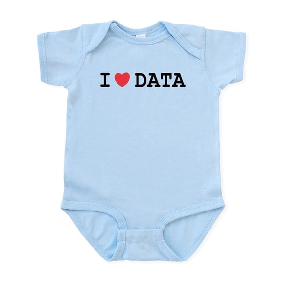 CafePress - I Heart Data Infant Bodysuit - Baby Light Bodysuit, Size Newborn - 24 Months