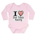 thumbnail image 1 of CafePress - I Heart Dirt Track Racing Body Suit - Long Sleeve Cotton Baby Bodysuit, 1 of 4