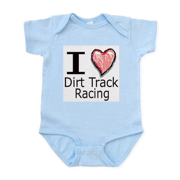 CafePress - I Heart Dirt Track Racing Infant Bodysuit - Baby Light Bodysuit, Size Newborn - 24 Months