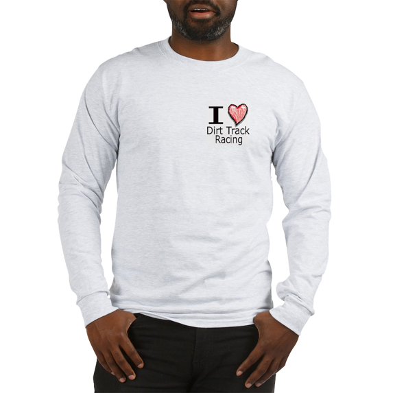 CafePress - I Heart Dirt Track Racing Long Sleeve T Shirt - Unisex Cotton Long Sleeve T-Shirt