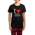 thumbnail image 1 of CafePress - I Heart Figure Skating Pajamas - Women's Short Sleeve Print T-Shirt and Pants Dark Cotton Pajama Set, 1 of 7