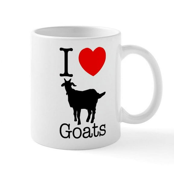 CafePress - I Heart Goats - 11 oz Ceramic Mug - Novelty Coffee Tea Cup