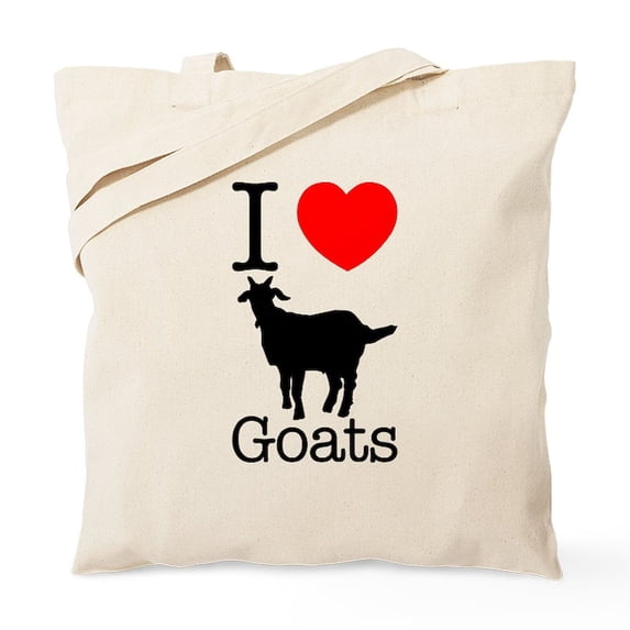 CafePress - I Heart Goats Tote Bag - Unisex Canvas Tote Bag, Beige, 1-Piece