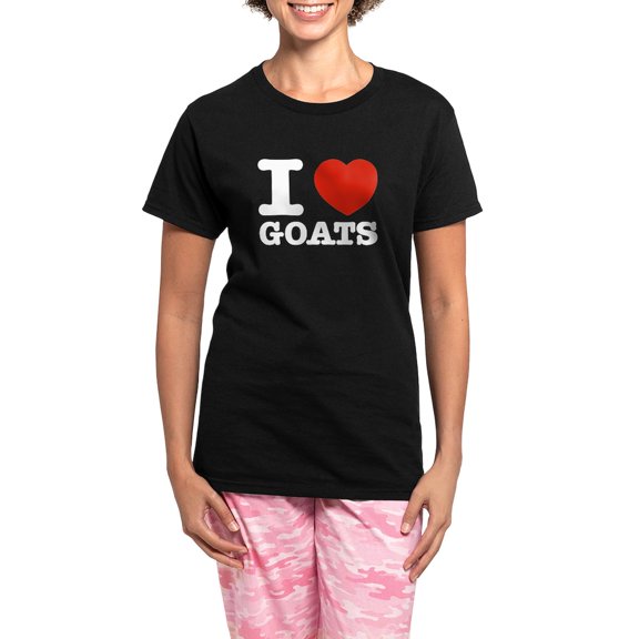 CafePress - I Heart Goats Women's Dark Pajamas - Women's Short Sleeve Print T-Shirt and Pants Dark Cotton Pajama Set