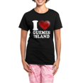 thumbnail image 1 of CafePress - I Heart Guemes Island Pajamas - Women's Short Sleeve Print T-Shirt and Pants Dark Cotton Pajama Set, 1 of 7