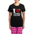 thumbnail image 1 of CafePress - I Heart Guemes Island Pajamas - Women's Short Sleeve Print T-Shirt and Pants Dark Cotton Pajama Set, 1 of 7