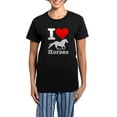 thumbnail image 1 of CafePress - I Heart Horses Women's Dark Pajamas - Women's Short Sleeve Print T-Shirt and Pants Dark Cotton Pajama Set, 1 of 7