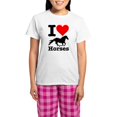 thumbnail image 1 of CafePress - I Heart Horses Women's Light Pajamas - Women's Short Sleeve Print T-Shirt and Pants Light Cotton Pajama Set, 1 of 7
