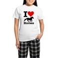 thumbnail image 1 of CafePress - I Heart Horses Women's Light Pajamas - Women's Short Sleeve Print T-Shirt and Pants Light Cotton Pajama Set, 1 of 7
