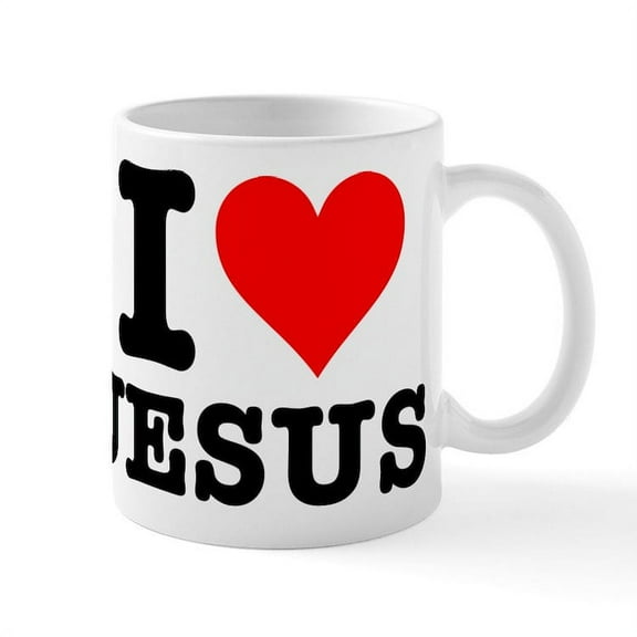 CafePress - I Heart Jesus Mug - 11 oz Ceramic Mug - Novelty Coffee Tea Cup