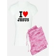 thumbnail image 1 of CafePress - I Heart Jesus - Women's Light Pajamas, 1 of 1