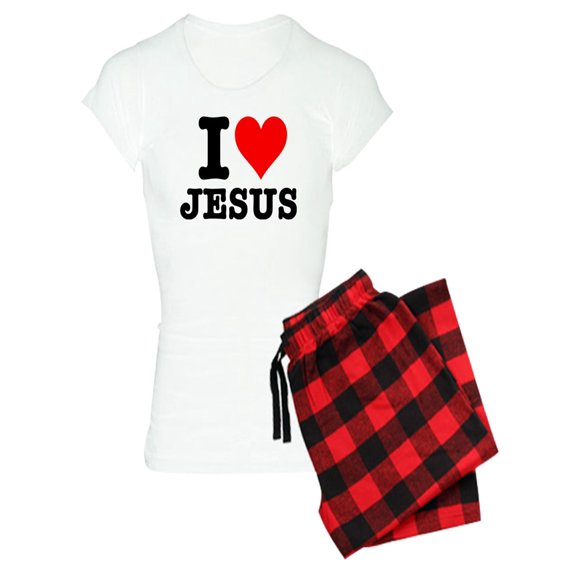 CafePress - I Heart Jesus - Women's Light Pajamas