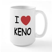 CafePress - I Heart Keno Large Mug - 15 oz Ceramic Large White Nolvety Mug