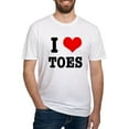 thumbnail image 1 of CafePress - I Heart (Love) Toes Fitted T Shirt - Fitted T-Shirt, Vintage Fit Soft Cotton Tee, 1 of 4