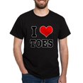 thumbnail image 1 of CafePress - I Heart (Love) Toes White T Shirt - Men's Classic Cotton T-Shirts, 1 of 3