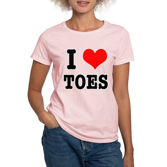 CafePress - I Heart (Love) Toes Women's Light T Shirt - Women's Classic T-Shirt